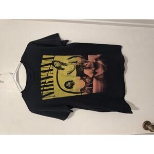 Vintage 90's Tultex Nirvana Black Graphic Band T-Shirt Size Medium